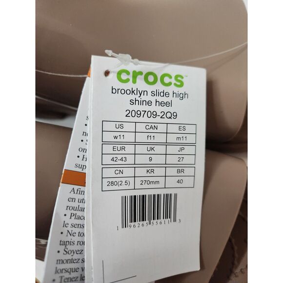 Crocs Brooklyn Slide High Shine Heel | Women's size 11 - Picture 9 of 10